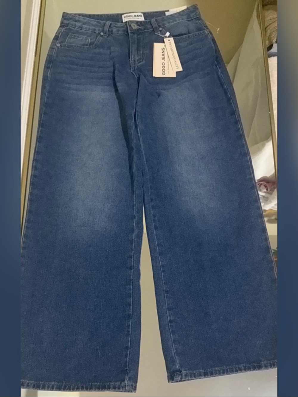 Gogo Jeans Men's Wide Leg Blue Denim Jeans